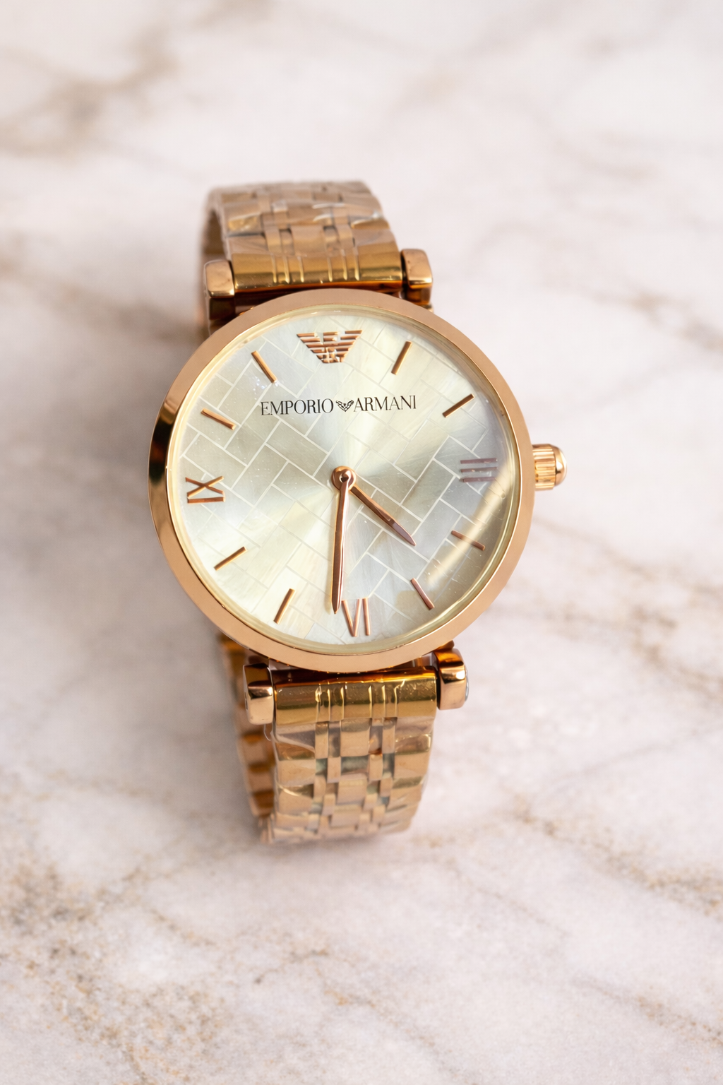 Ethereal Luxury Gold Dial Stainless Steel Watch for Women