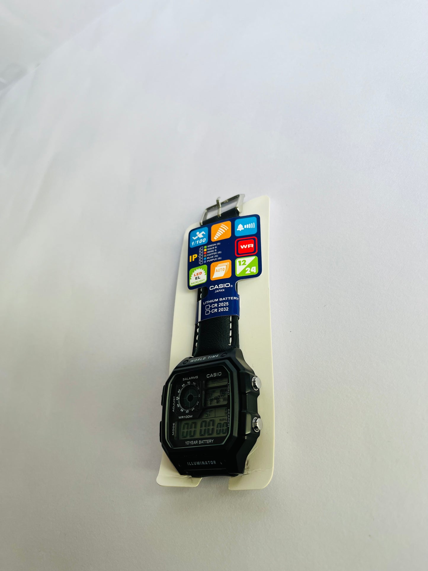 Ethereal Rugged Digital Sports Watch with World Time & Illuminator
