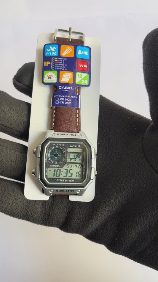 Ethereal Casiio World Time Illuminator Digital Watch